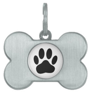 Hund Pawprint Namnbricka Husdjur