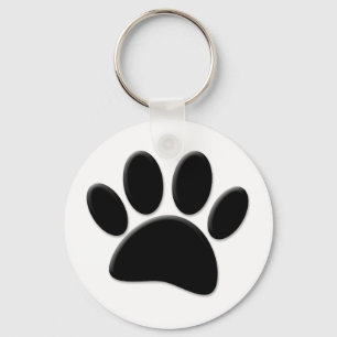 Hund Pawprint Nyckelring