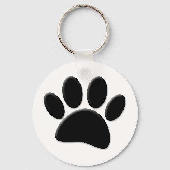 Hund Pawprint Nyckelring (Framsida)