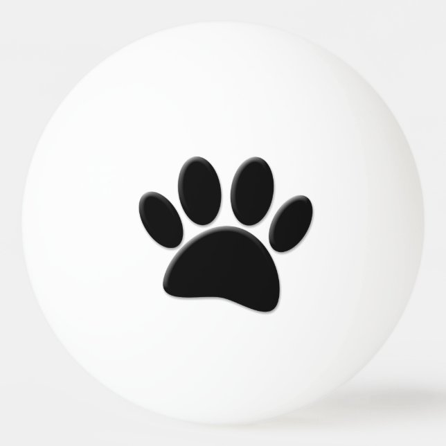 Hund Pawprint Pingisboll (Framsidan)
