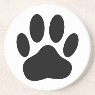 Hund Pawprint Underlägg Sandsten
