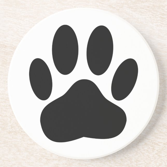 Hund Pawprint Underlägg Sandsten (Framsidan)