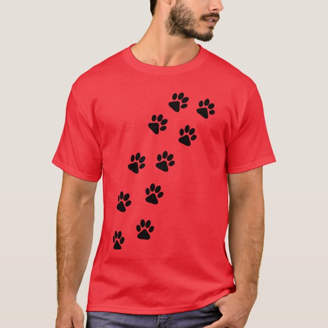 Hund Pawrack lustig retro T Shirt (Framsida)