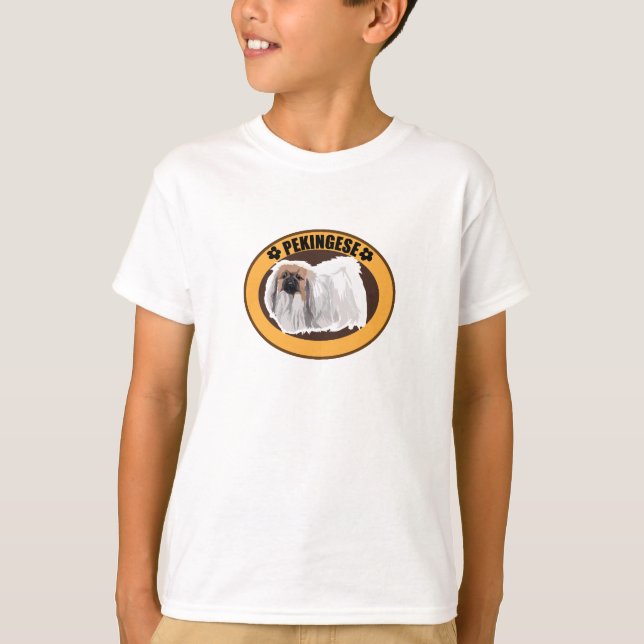 Hund pekingese t shirt (Framsida)