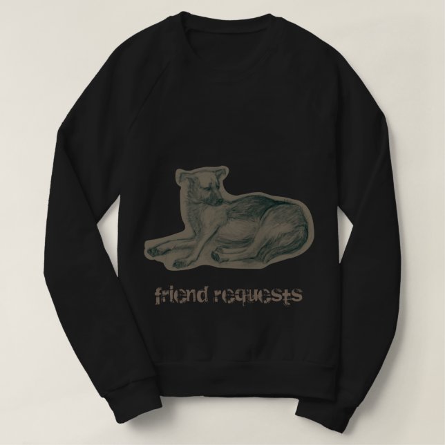 Hund. Penna teckning. Tröja (Design framsida)