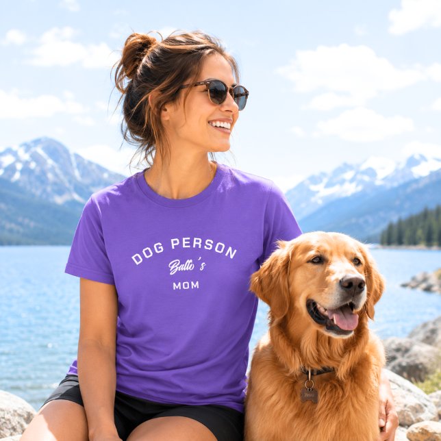 Hund Person Mamma Lila T Shirt (Skapare uppladdad)