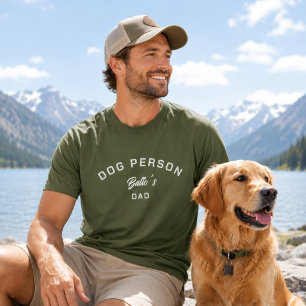 Hund Person Pappa Grön T Shirt