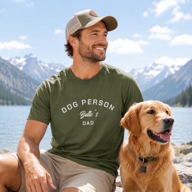 Hund Person Pappa Grön T Shirt (Skapare uppladdad)