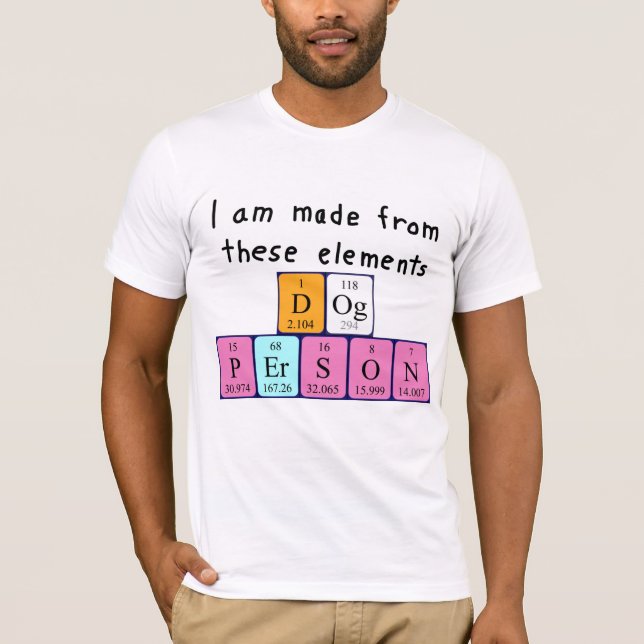 Hund Person-skjorta bord namn T Shirt (Framsida)
