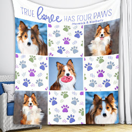 Hund Personlig 5 Trendig Paw Skriv ut Quilt Fleecefilt