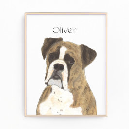 Hund personlig Brindle Boxer Fototryck
