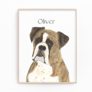 Hund personlig Brindle Boxer Fototryck