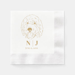 Hund Personlig Bröllop Napkins Pappersservett