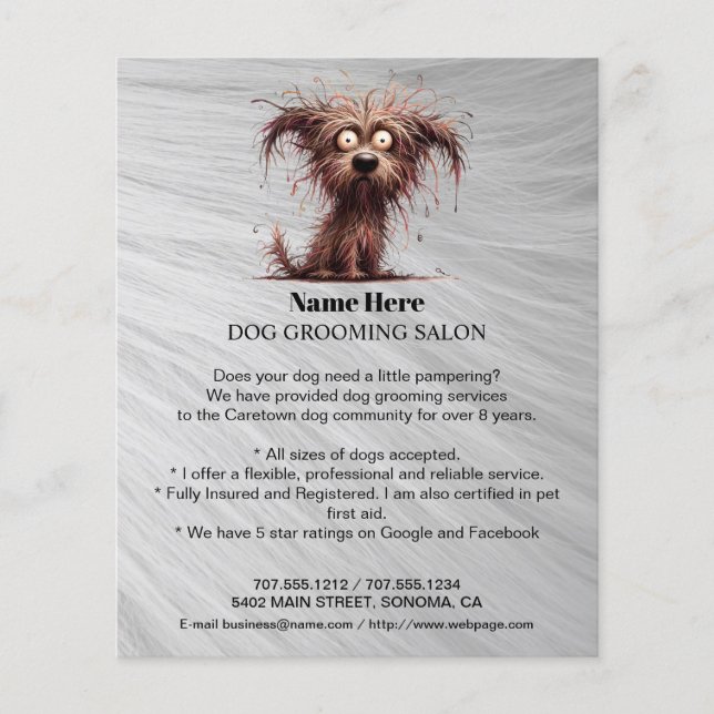 Hund-personlig-flygare Flygblad (Framsidan)