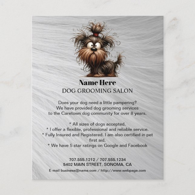 Hund-personlig-flygare Flygblad (Framsidan)