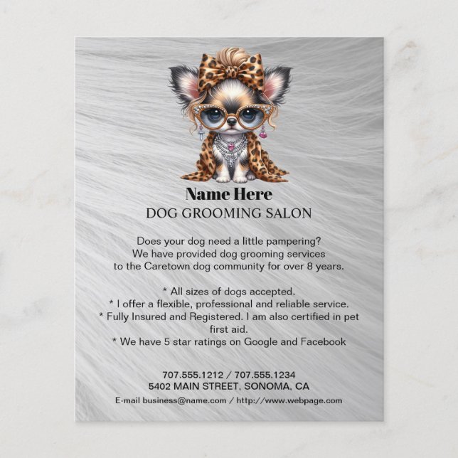 Hund-personlig-flygare Flygblad (Framsidan)