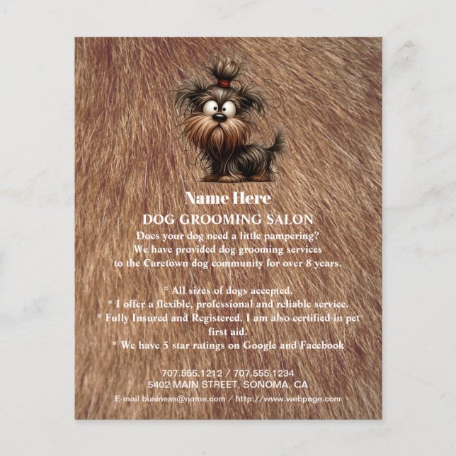 Hund-personlig-flygare Flygblad (Framsidan)