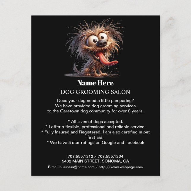 Hund-personlig-flygare Flygblad (Framsidan)
