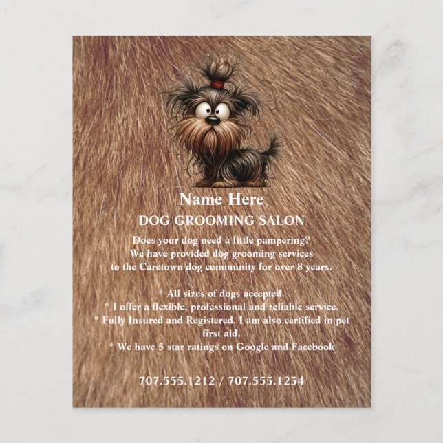 Hund-personlig-flygare Flygblad (Framsidan)
