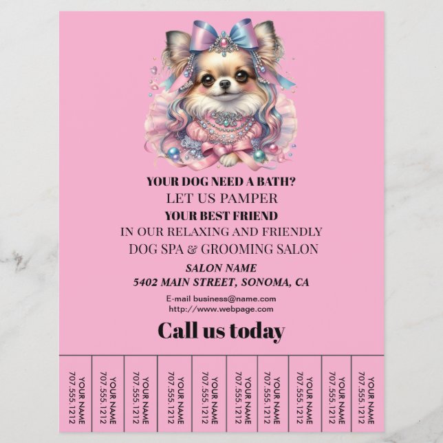 Hund-personlig-flygare Reklamblad (Framsidan)