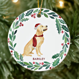Hund Personlig Pet Golden Retriever Julgransprydnad Keramik