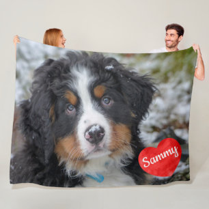 Hund personlig Pet Photo Keepsak Memorial Fleecefilt