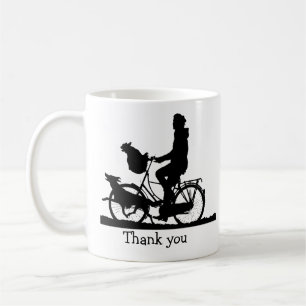 Hund Pet Animal Biking, Cycling, Bike, tack Kaffemugg