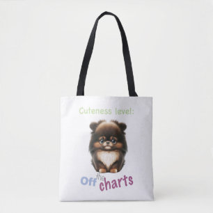 Hund Pet Cuteness Level Cute Adsible Funny Quote Tygkasse