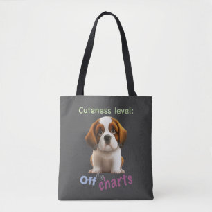 Hund Pet Cuteness Level Cute Adsible Funny Quote Tygkasse