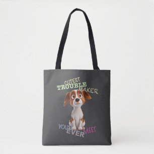 Hund Pet Cuttest Trouble Maker Cute Adsible Funny Tygkasse