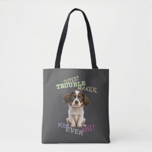 Hund Pet Cuttest Trouble Maker Cute Adsible Funny Tygkasse