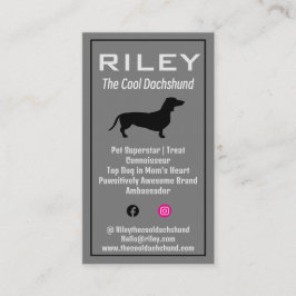 Hund Pet Influencer Social Media Dachshund Wiener Visitkort