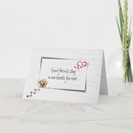 Hund Pet Loss Sympathy on Wood Kort