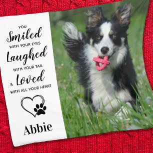Hund Pet Memorial Pet Loss Gift Modern Photo Fleecefilt