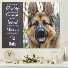 Hund Pet Memorial - Pet Loss Loss Keepsaké Photo Canvastryck