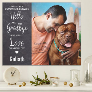 Hund Pet Memorial Sympathy Gift Anpassningsbar Mod Canvastryck