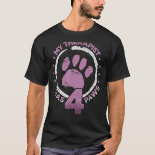 Hund Pet Min terapist har 4 Tass Hundägare T Shirt