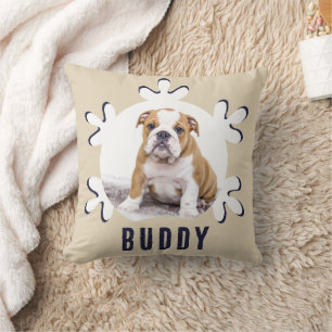Hund Pet Namn Photo Snowflake Kudde