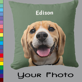 Hund Pet Photo Anpassningsbar Färg Gift for Mamma Kudde