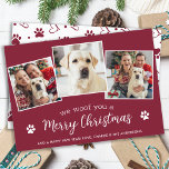 Hund Pet Photo Collage Personlig God jul Julkort<br><div class="desc">Tittar du för ett unikt sätt att sprida helgdag under den här säsongen? Se bara vårt "We Woof You a God jul helgdagskort pet foto!" Vårt "We Woof You a God jul"-kort är både sött och modernt och innehåller en roligt och ett festligt budskap som säkert sprider helgdag cheer. Den...</div>