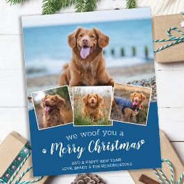 Hund Pet Photo God jul Card för budgeterad Anpassn