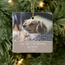 hund Pet Photo Stars Keepsaké Julgransprydnad Keramik