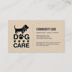 Hund   Pet Sitta Training Services Business Visitkort