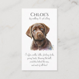 Hund Pet Sitter Dog Walker Business Visitkort