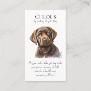 Hund Pet Sitter Dog Walker Business Visitkort