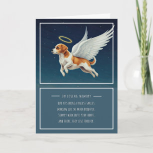 Hund Pet Sympathy Card Angel Kort