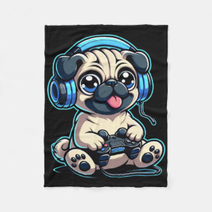 Hund PgGaming Pug Pugs Video Game 1 Fleecefilt