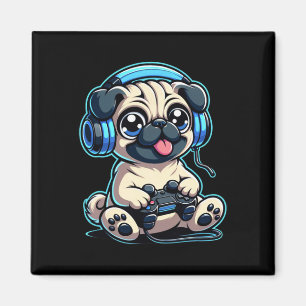 Hund PgGaming Pug Pugs Video Game 1 Magnet