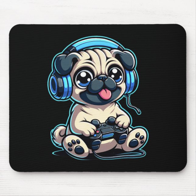 Hund PgGaming Pug Pugs Video Game 1 Musmatta (Framsidan)