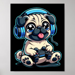 Hund PgGaming Pug Pugs Video Game 1 Poster
